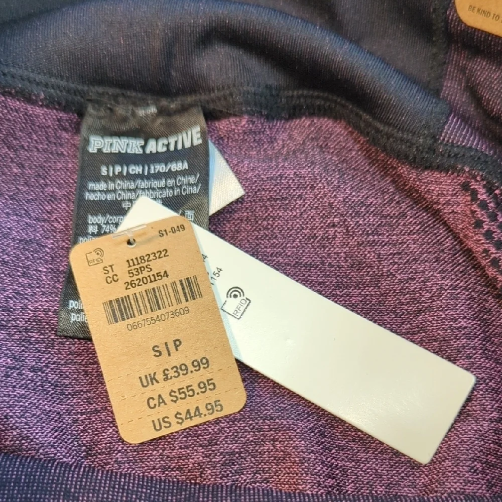 Victoria's Secret Black and Pink Yoga Pants, New With Tags!!! Amazing Butt!!!!